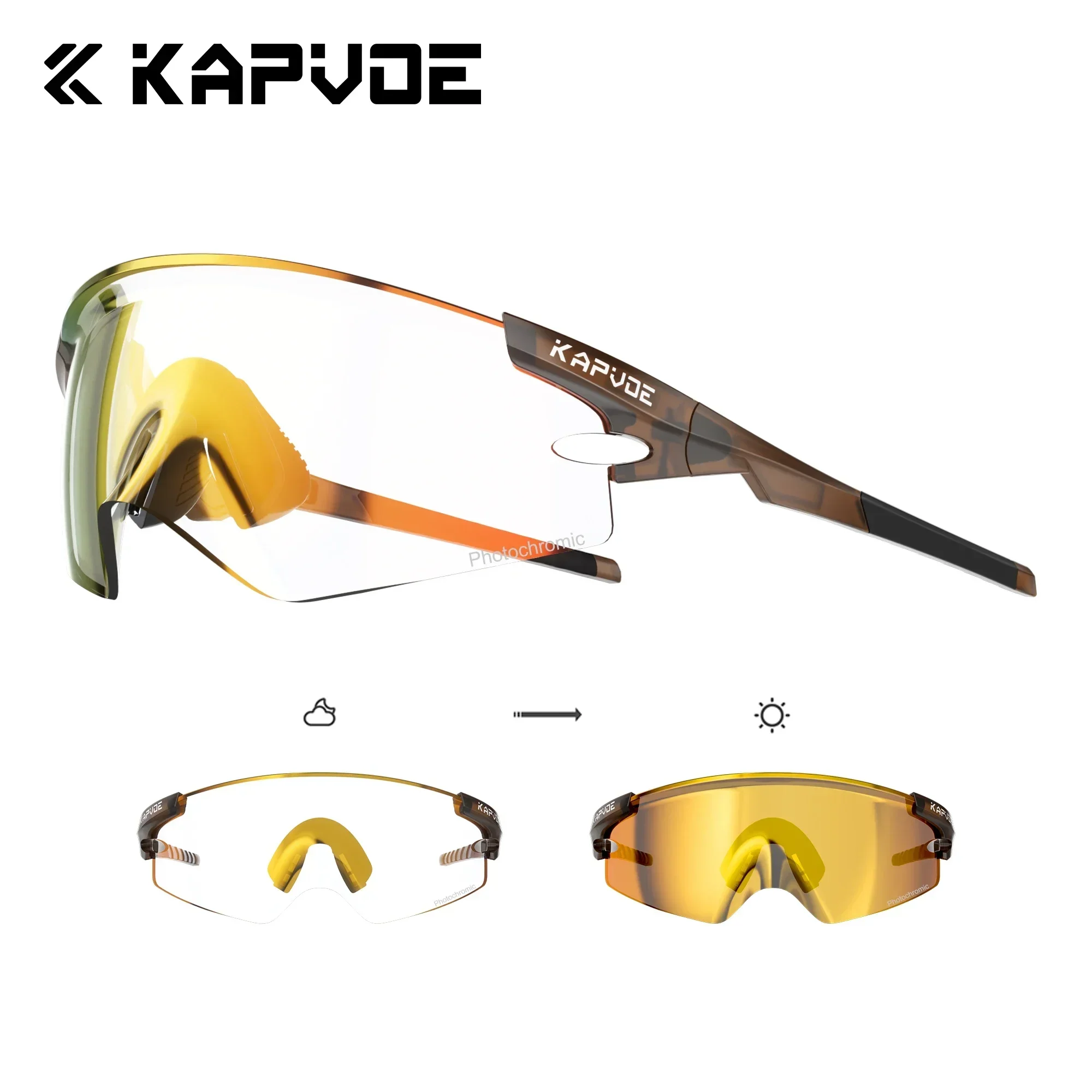 

KAPVOE New Outdoor Sports Sunglasses Cycling Glasses Men MTB Bike Hiking Glasses Women Eyewear Driving Bicycle UV400 Goggles