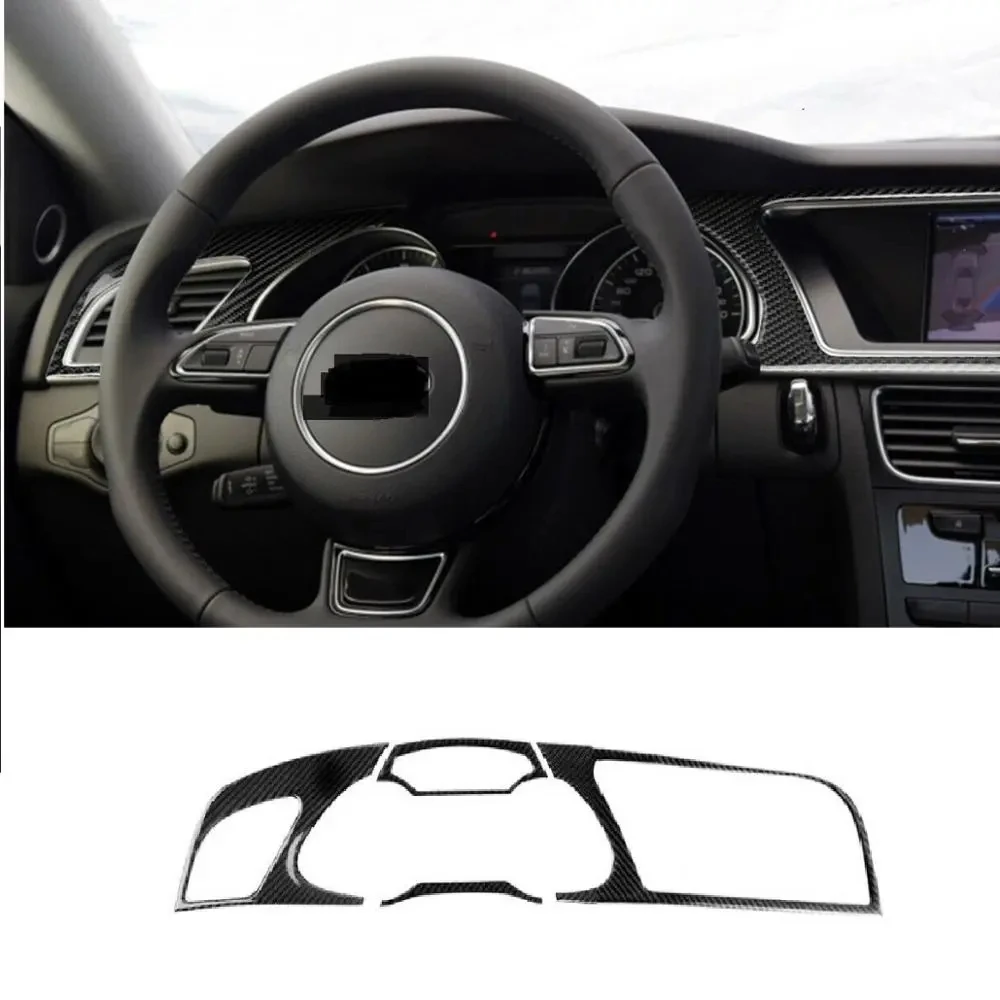 

For Audi A4 A5 A4L B8 2007-2015 Hand-made Carbon Fiber Car Instrument Panel Frame Decorative Stickers Auto Interior Accesorios X