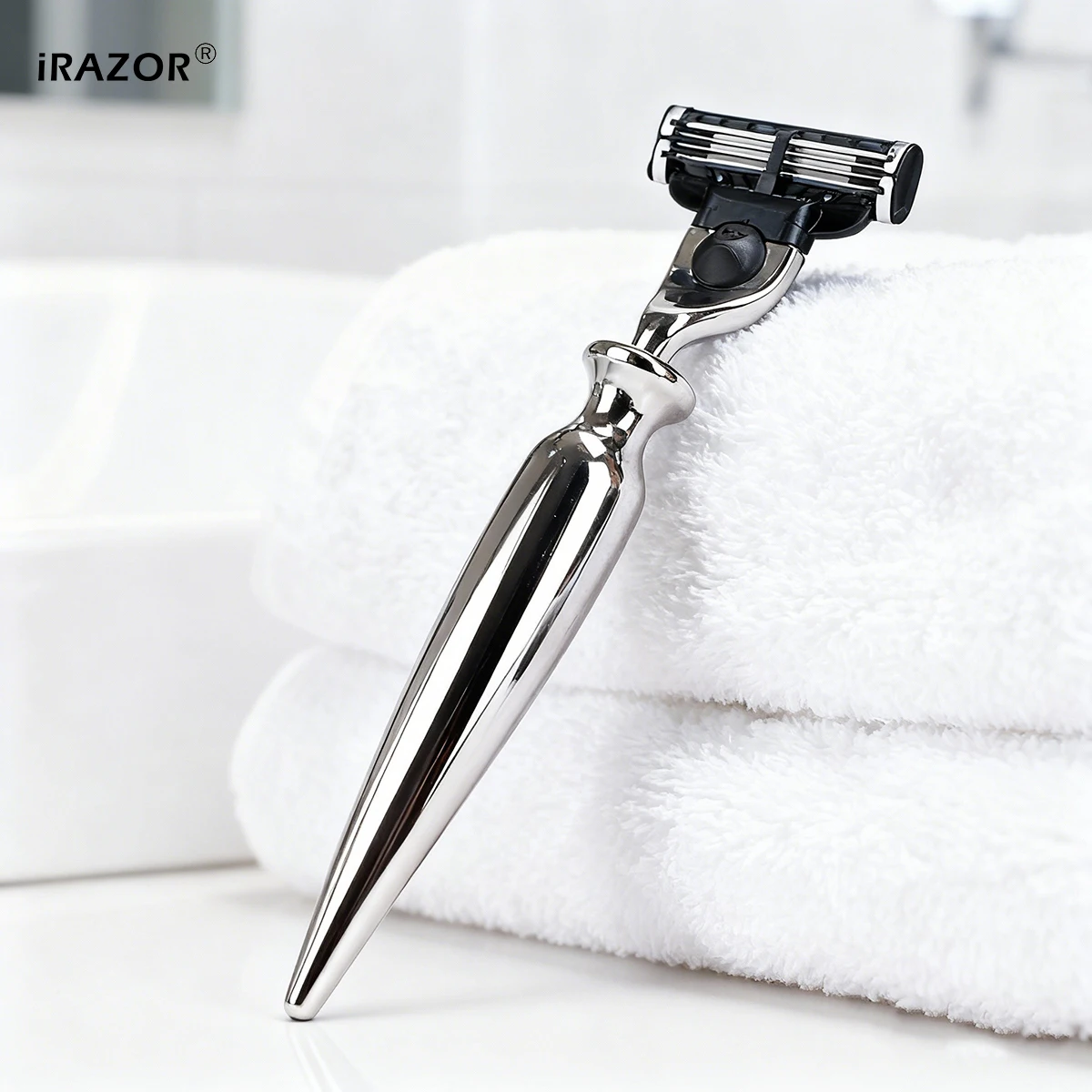 iRAZOR Mach 3 Men's Manual Shaver 3 Layers Blades Fast Smooth Safe Hair Removal Tool for Barber Professional Husband Gift