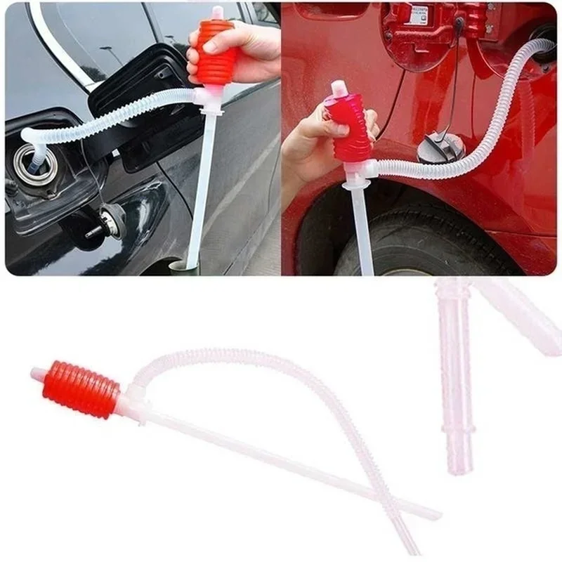 Portable Manual Car Siphon Hose Liquid Gas Transfer Hand Oil Water Pump Sucker Emergency Siphon for Motorcycle Siphon Suction