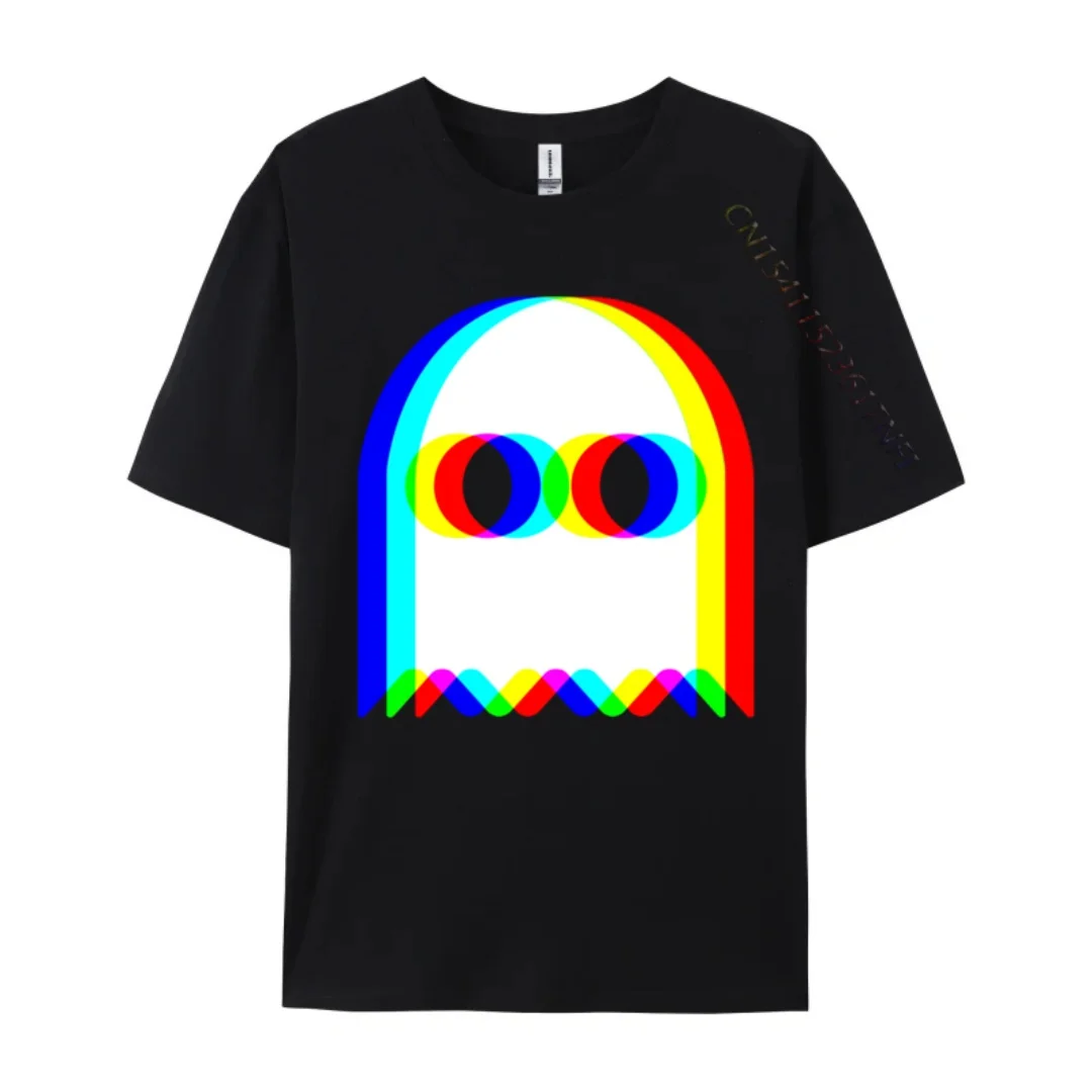 

Funny Ghost Trippy Vaporwave Halloween Techno Rave EDM Music New Coming Normal Cool T Shirt Cotton Fabric Men Tops & Tees