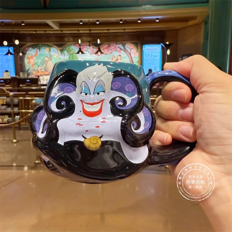 

2025 Хэллоуин Урсула Русалочка злодей керамическая кружка 510 мл Shanghai Disney официальная кофейная чашка подарок новая