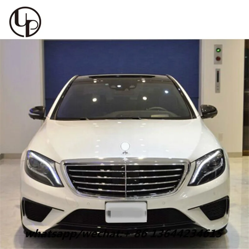 

STLFBody Kit S-Class W222 OEM Style Carbon Body Parts 2014-2017y Front Lip+rear Diffuser with Tips +front Canards+side Skirts