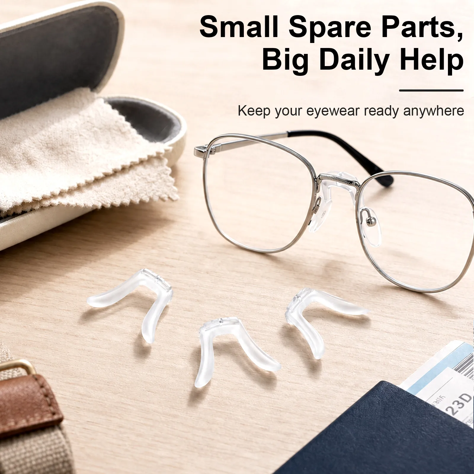 4 Pcs Glasses Eyewear Frames Replacement Pads Antislip Sunglasses Nosepads Eyeglasses Bridge