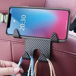 Universal Carbon Faser Auto Sitz Zurück Haken Kopfstütze Handy Geldbörse Handtasche Halter Auto Rücksitz Haken Innen Zubehör