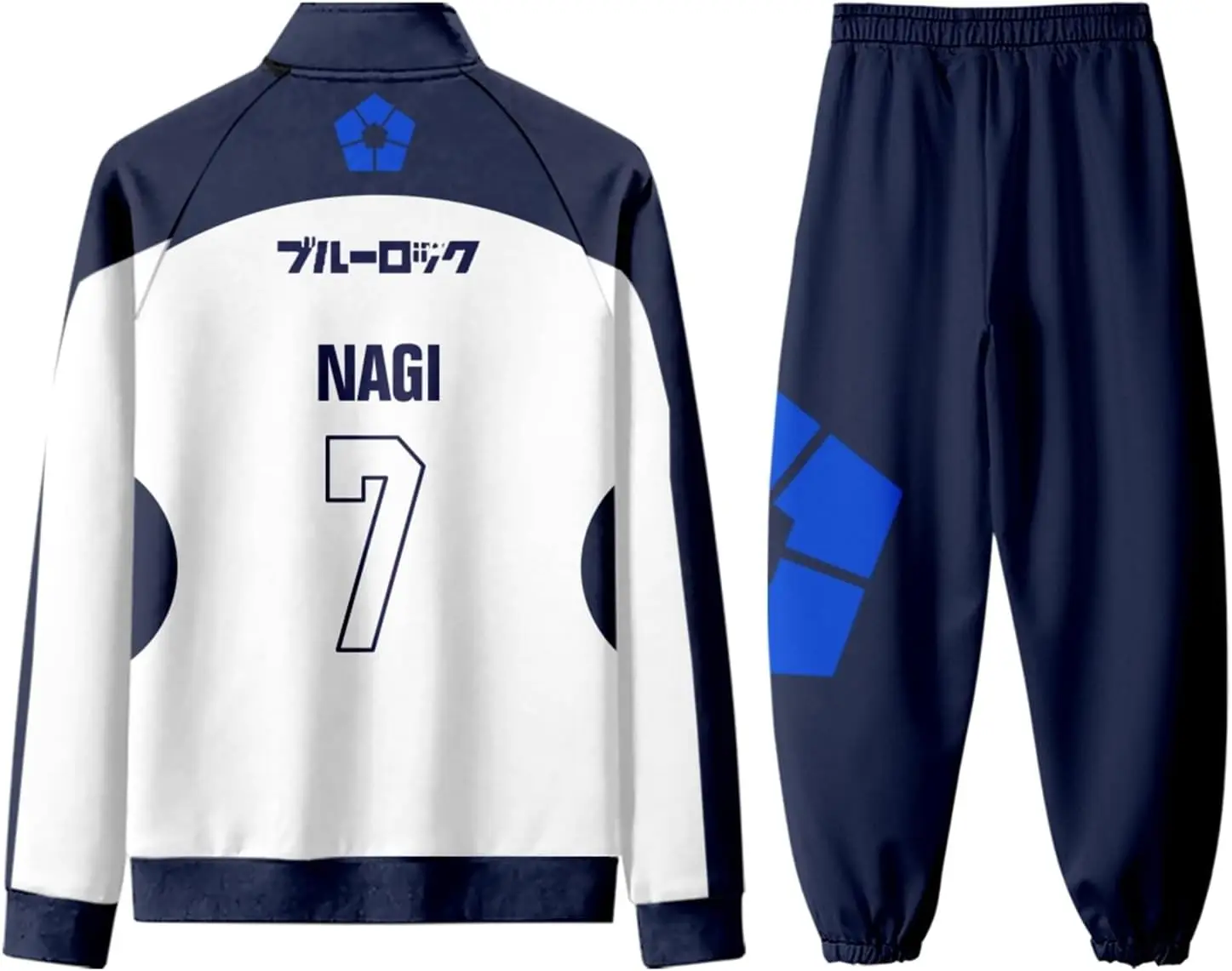 

Anime Blue Lock 2PCS Zip Hoodie Set Manga Cosplay Long Sleeve Full Zip Tracksuit