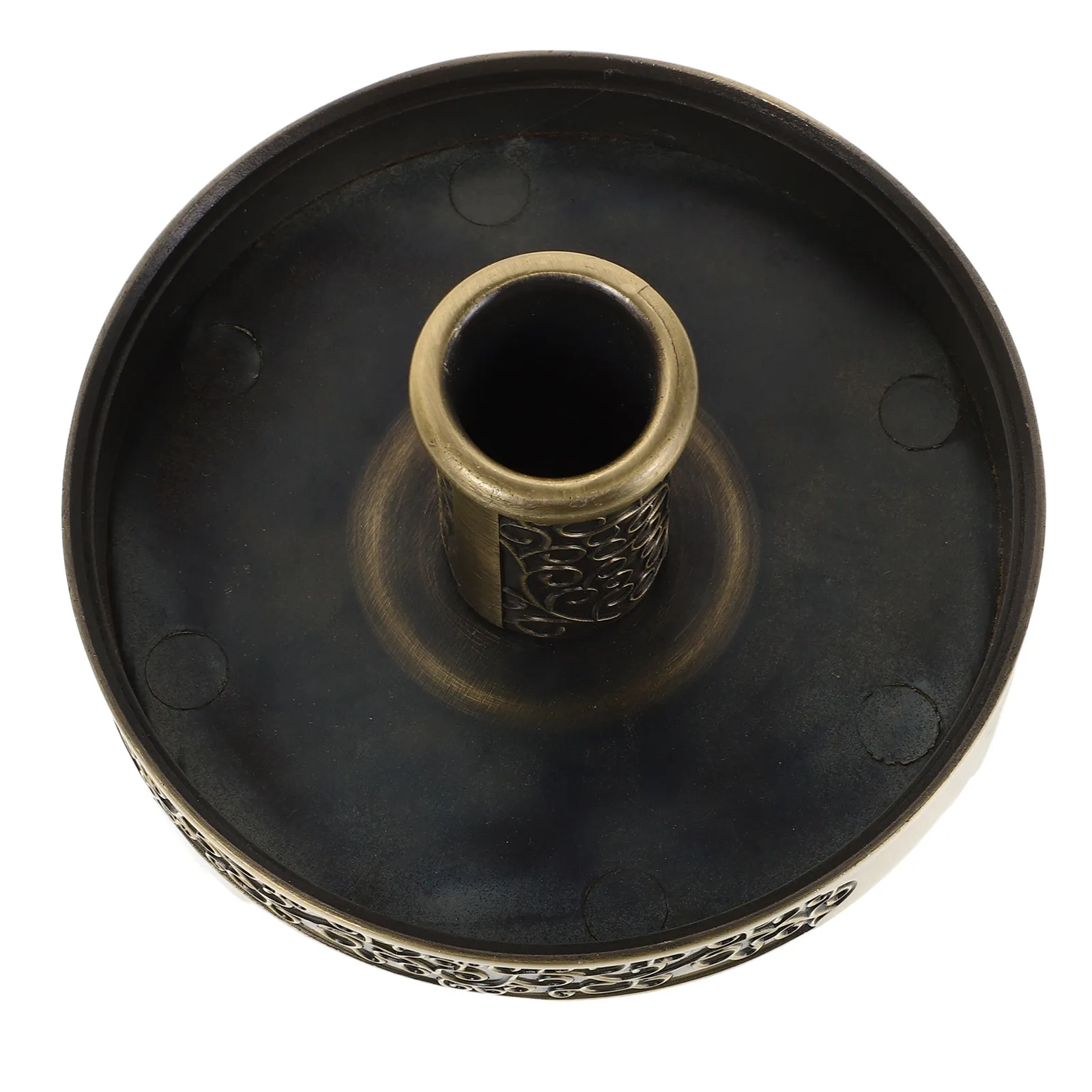 Metal Moxa Stick Tray Rack Zinc Alloy Round Base Stable Holder for Home Traditional Chinese Incense Burner Moxa Roll Burner