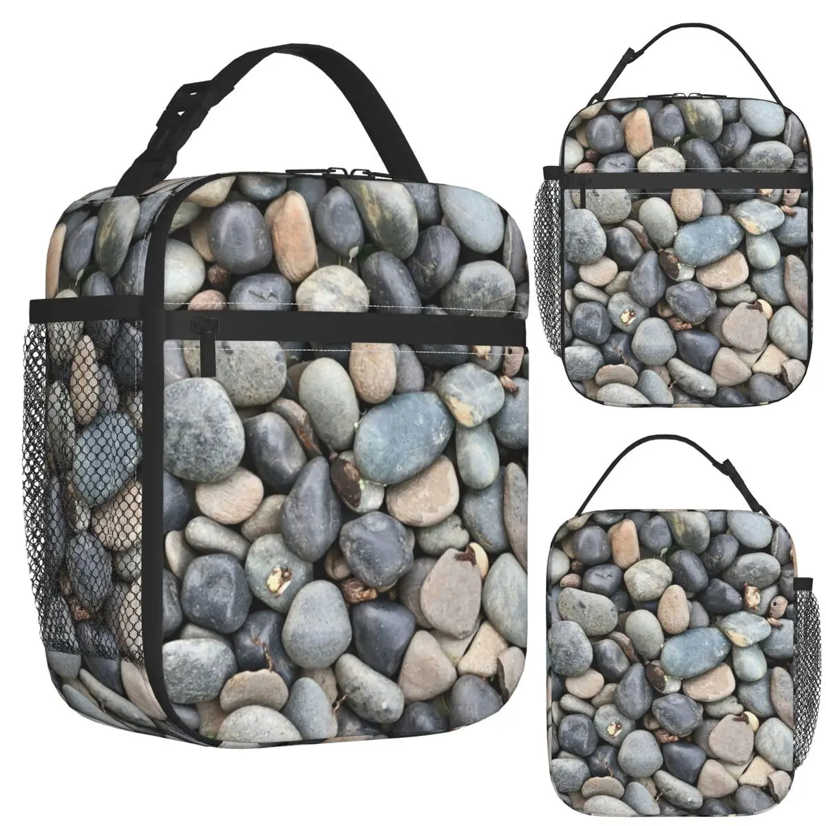 

Colorful Pebbles By The Pool Pebble Pattern Insulated Lunch Bag School Bento Storage Food Boxes Cooler Thermal Lunch Box Tote