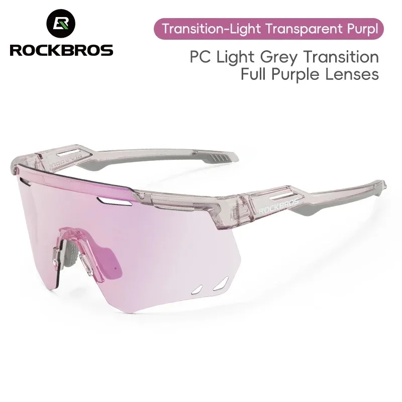 ROCKBROS Bicycle Glasses Photochromic UV400 Protection Cycling Sunglasses Lightweight MTB Road Bike Glasses Hiking Goggles