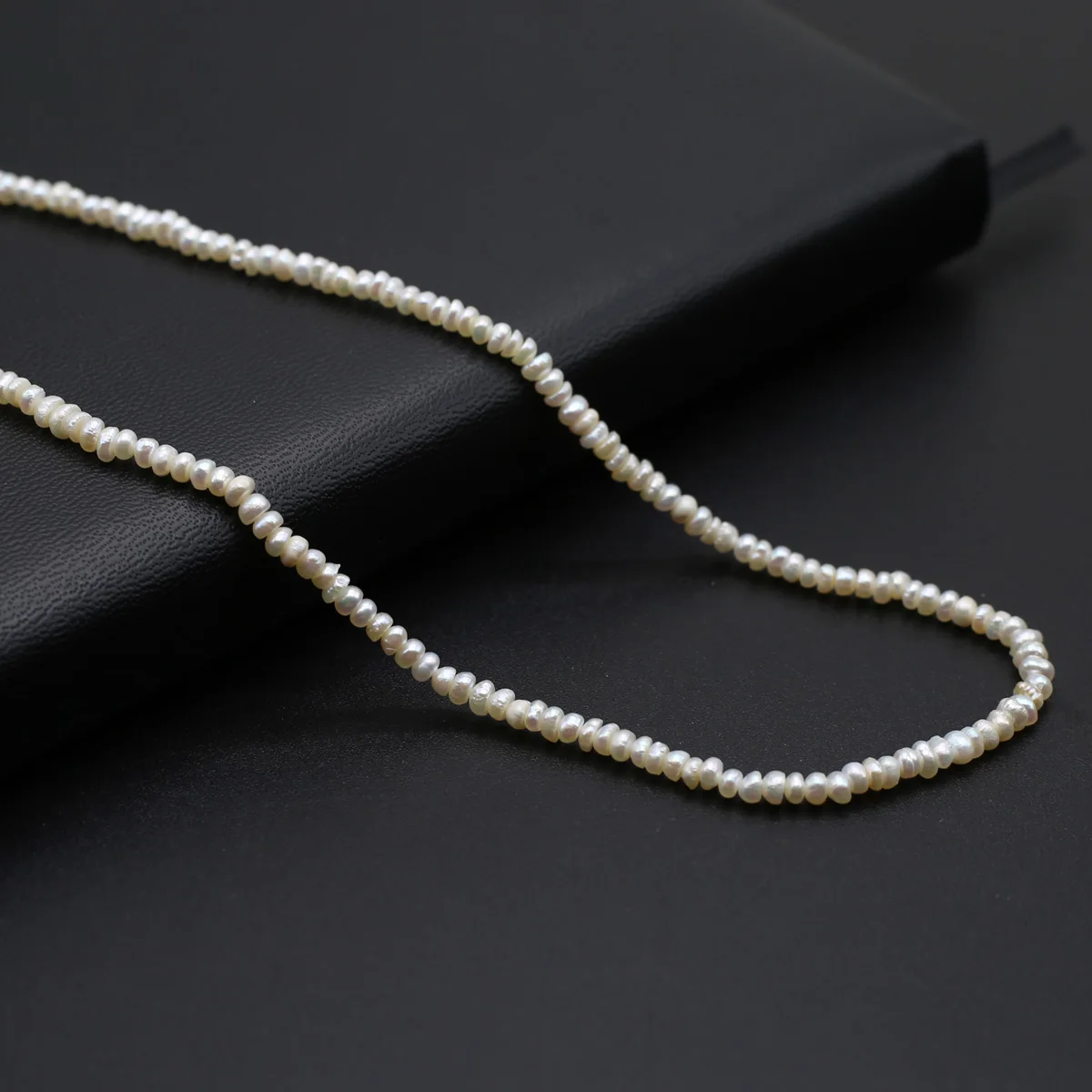 Natural Freshwater Pearl 3-3.5mm Exquisite Mother of Pearl White Bead Jewelry DIY Necklace Bracelet Accessories Gift 36cm