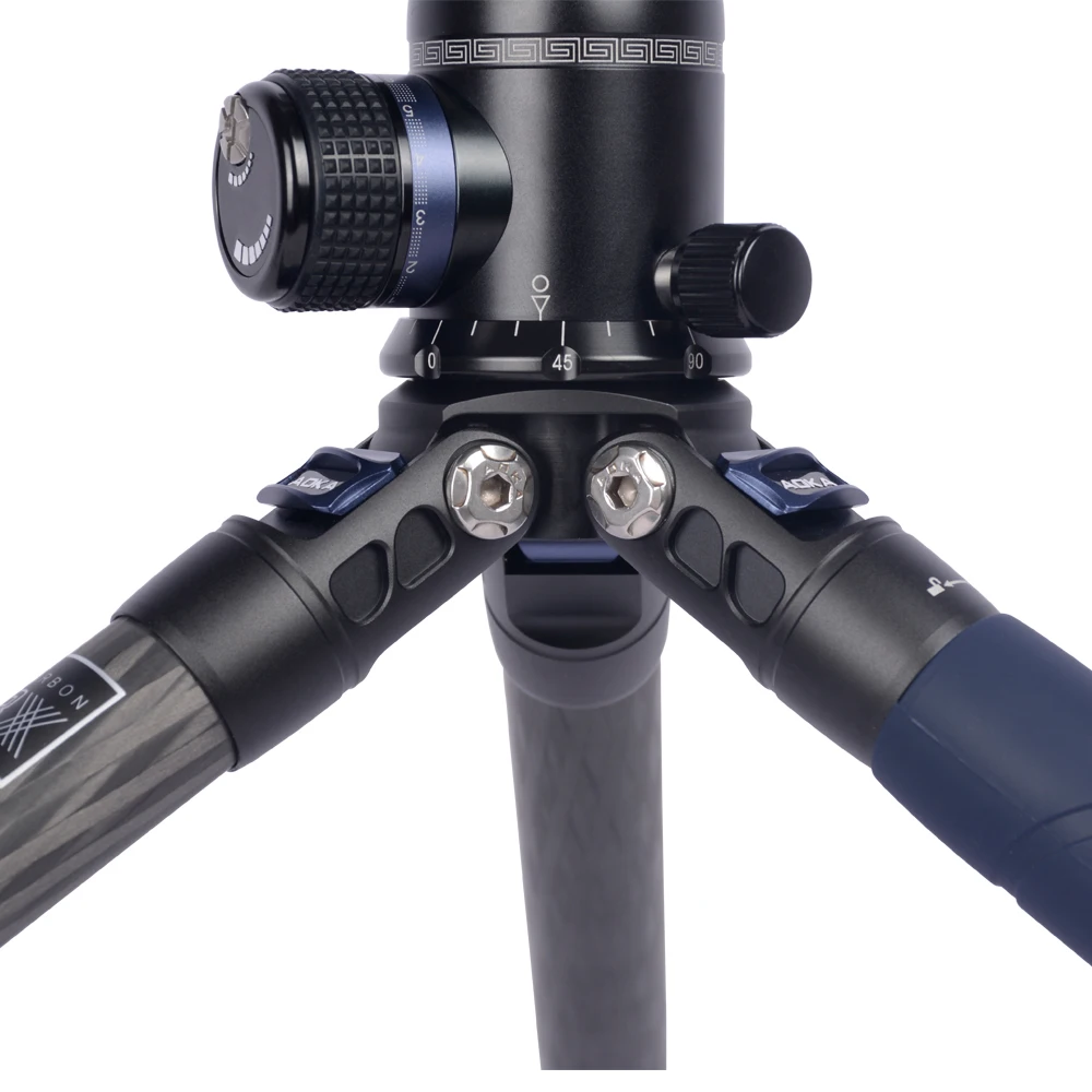 حامل ثلاثي مدمج للكاميرا خفيف الوزن من ألياف الكربون الاحترافي من AOKA