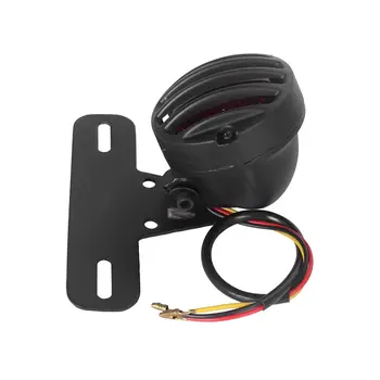 Luz de freno trasera de metal redonda negra para motocicleta Harley Bobber Chopper Custom 8 best sales Luz trasera Harley - №6