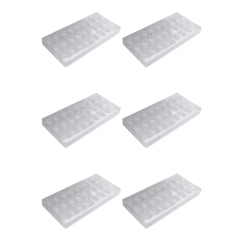 B50C 6X شل شكل قالب الشوكولاته الصلبة 3D البحر شل البولي كربونات واضح الجليد هلام قالب الحلوى #1