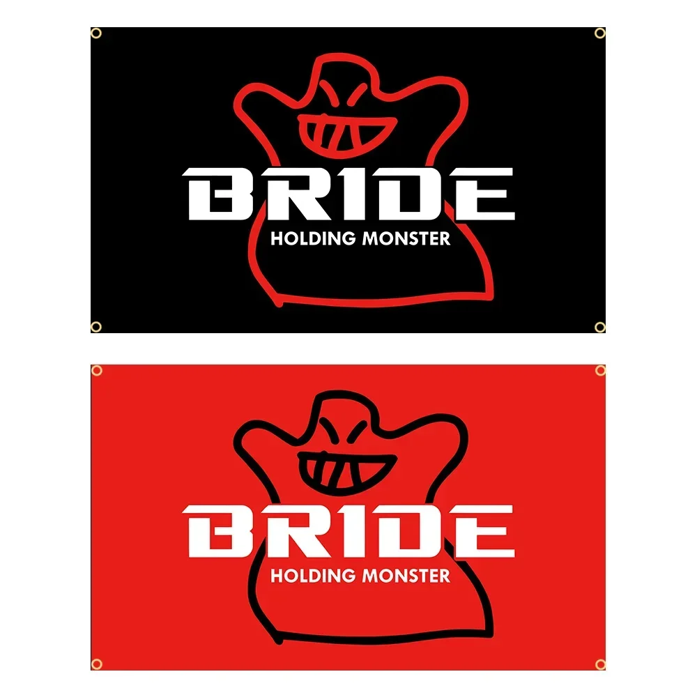 Brides Jdm Car Culture Seat Flag Polyester Printed Racing Banner Garage or Outdoor For Decoration 60x90cm