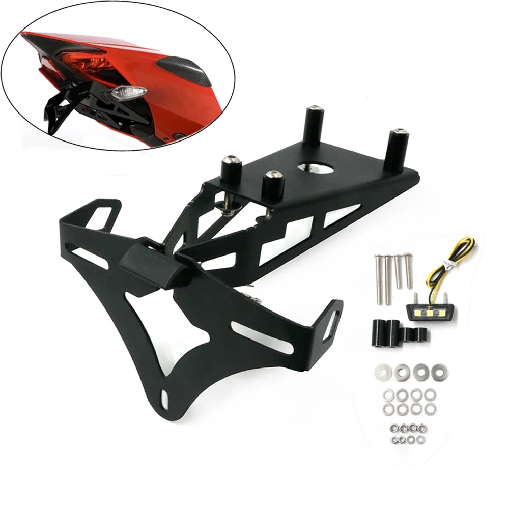 

Motorcycle Rear License Plate Mount Holder Bracket Fenders Tail Tidy With Led Light For DUCATI 899 959 1199 1299 Panigale/S/R
