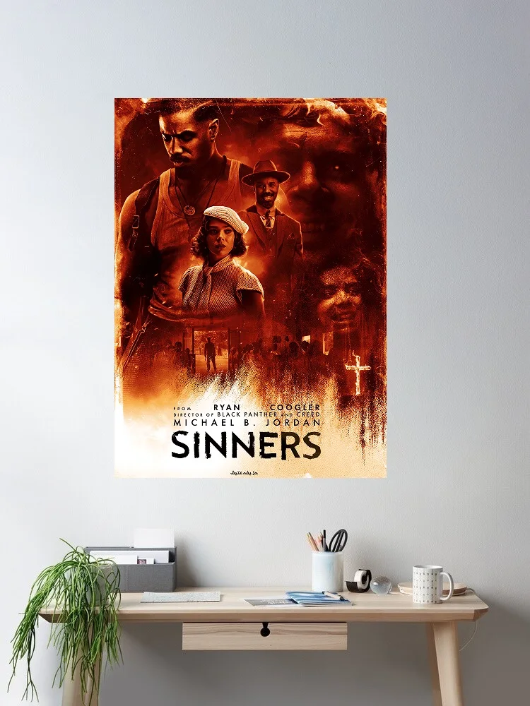 8Style Choose Sinners Movie, Art Print Silk Poster Home Wall Decor