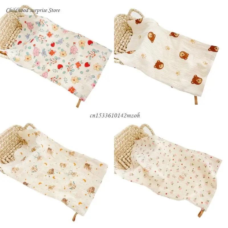 4 Layers Bath Shower Wash Cloths with Printed Design Soft Newborn Baby Wipes Dropship