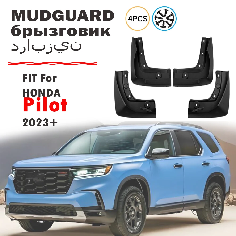 Front Rear 4pcs For Honda Pilot Mudguard Fender Mud Flap Guards Splash Mudflaps Car Accessories  2023 2024 2025 2026+
