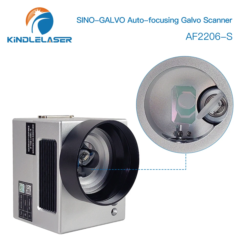 SINO-GALVO AF2206-S Auto-Focusing Fiber Galvo Head Set 10.6um &1064nm & 355nm Aperture10mm M85 Thread 6000mm/s with Power Supply