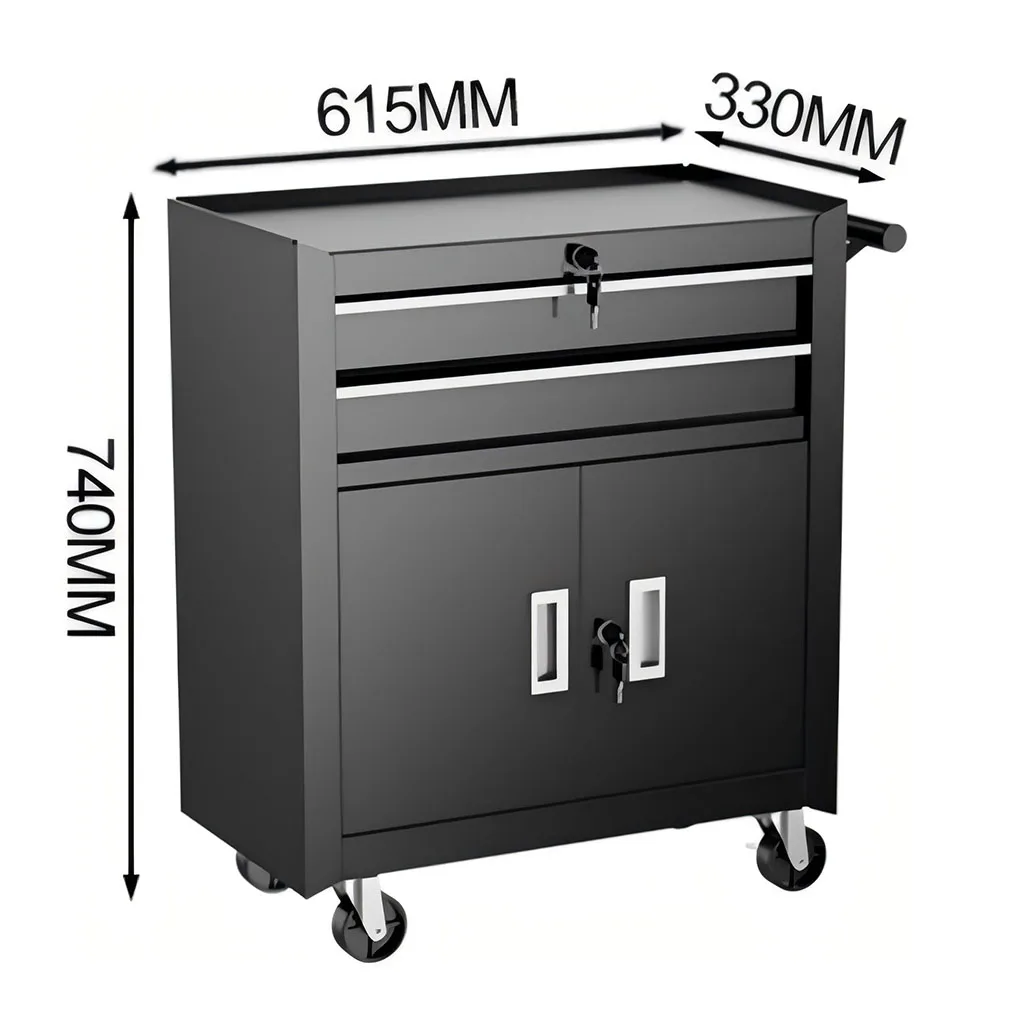 Garage Rolling Lockable Metal Cabinet 5-Drawer OBM/OEM/ODM Option 300kg Load Capacity Modern Design Mobile Utility Cart