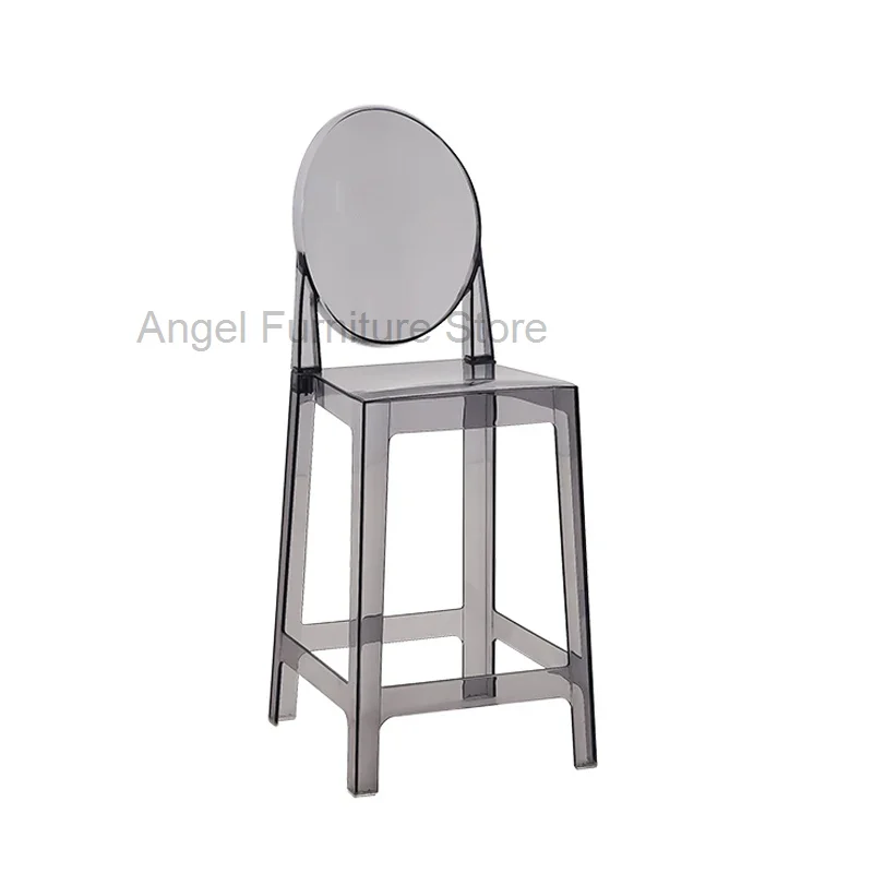 Vanity Acrylic Office Bar Chairs Dining Plastic Floor Salon Bar Chairs Nordic Kitchen Sillas Altas Commercial Furniture YQ50BC