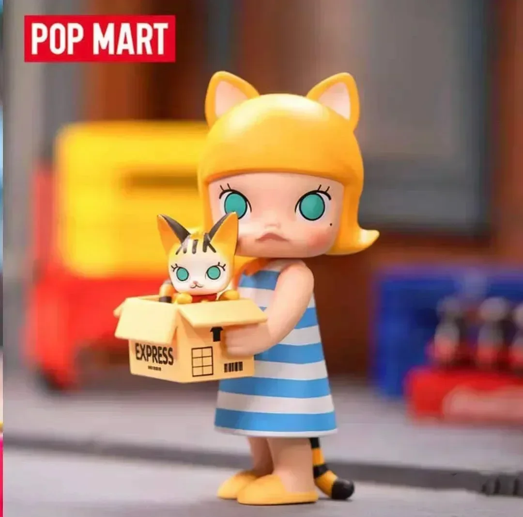 

POP MART Molly My Childhood Series Kawaii Anime Action Figure Blind Box Toys for Girls Surprise Mystery Doll Gift