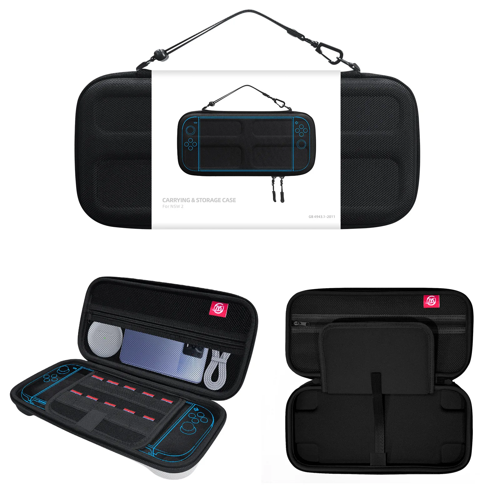 

JYS-NS2282 PC Anti-Fall and Anti-Shock with Card Holder and Handbag Function Portable Storage Bag for Switch2