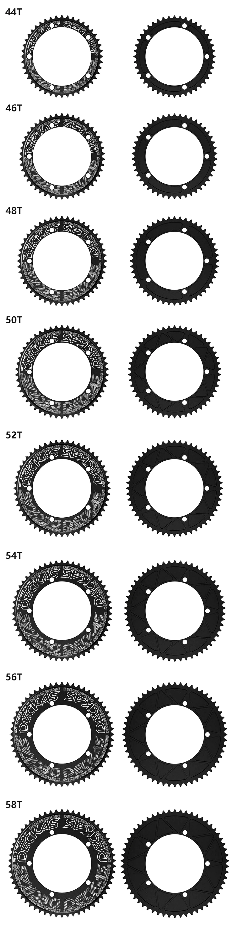 144mm BCD Single Speed Bicycle Chainring CNC Aluminum 44T 46T 48T 50T 52T 54T 56T for Track Bicycle Bike fits 7-12 Speed