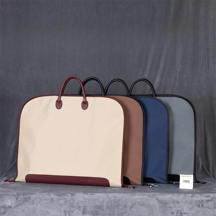 

Oxford Cloth Suit Dust Bag Clothing Storage Bag Leather Handle Suit Packaging Bag