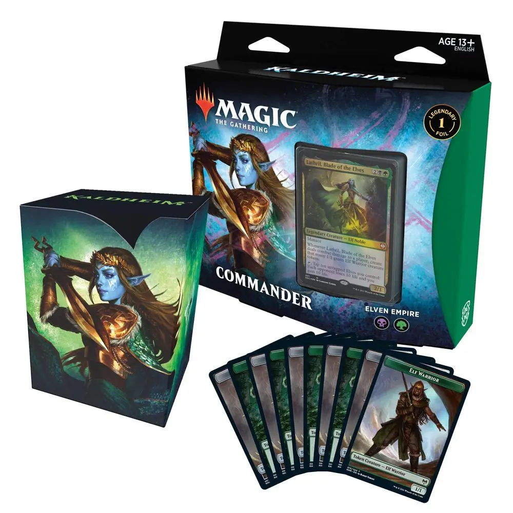 

The Gathering Kaldheim Commander Deck Elven Empire 100 Card ReadytoPlay Deck GreenBlack