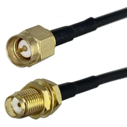 RG174 SMA Male Plug to SMA Female Jack Nut Bulkhead Connector RF Coaxial Jumper Pigtail Cable For Radio Antenna 4inch~10M