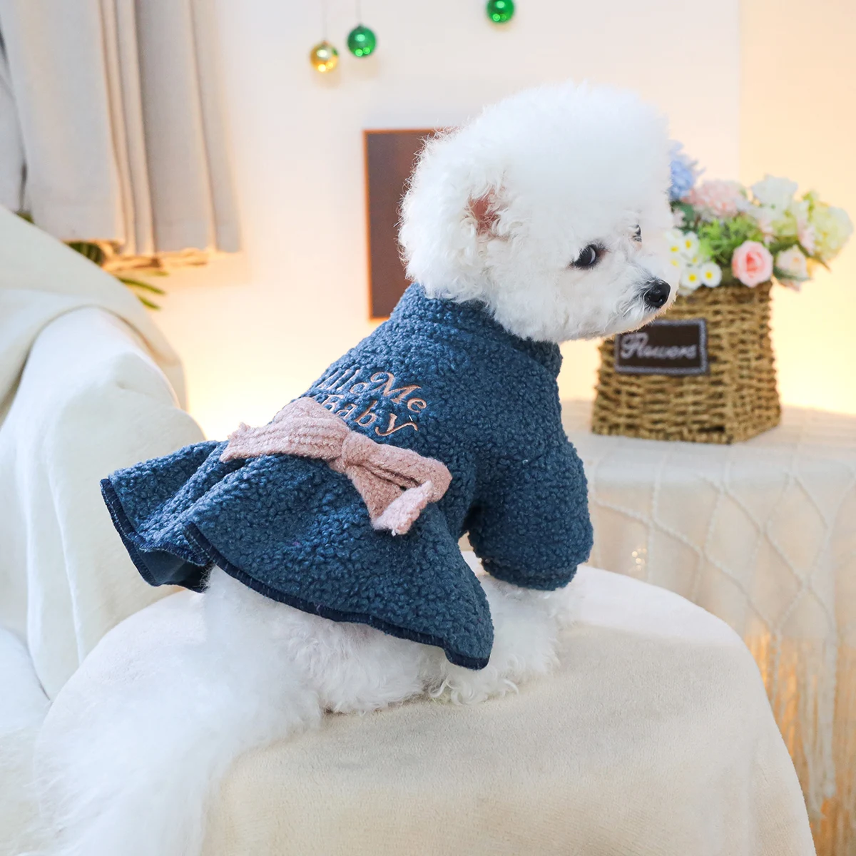 PETCIRCLE Dog Clothes Letter Dress For Small Medium Dogs Puppy Cat Autumn Winter Pet Clothing Dog Costume Pet Supplies Skirt