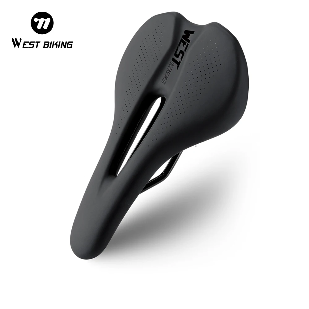 AliExpress West Biking WEST BIKING Hollow Bicycle Saddle PU Anti-slip MTB Road Bike Saddle Comfortable Shock Absorption Cycling Cushion Bike Parts