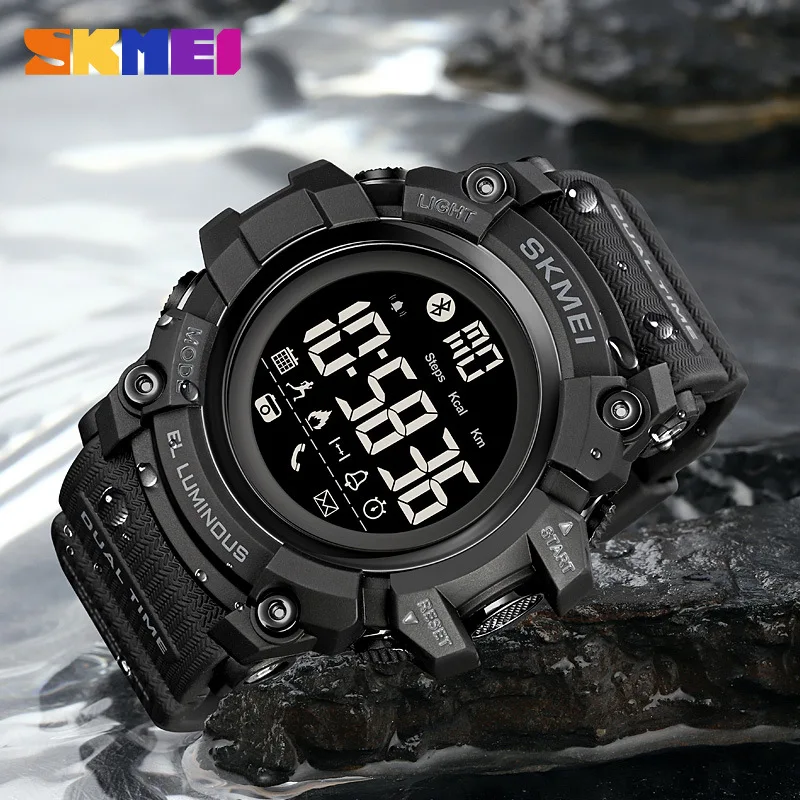 

Skmei Fashion New Outdoor Smart Watch Male and Female Students Sport Step Counting Bluetooth Watch