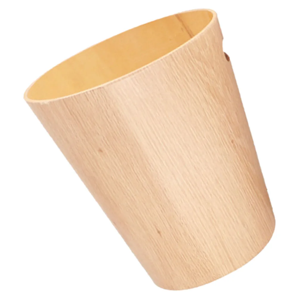 

Wooden Storage Barrel Small Trash Can Garbage Bin Mini Table Desk Wastebasket Bedroom Office Natural Household Supplies