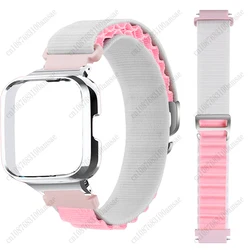 Metal case + Nylon Loop Strap For Xiaomi Mi Watch Lite Redmi Watch 2 Replacement Wrist bracelet Mi Watch Lite Bumper Correa Band