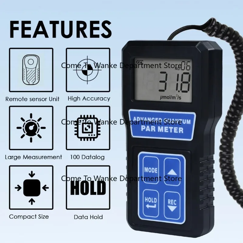 High-precision split-type digital light flux meter PAR meter spectroradiometer illuminometer PPFD