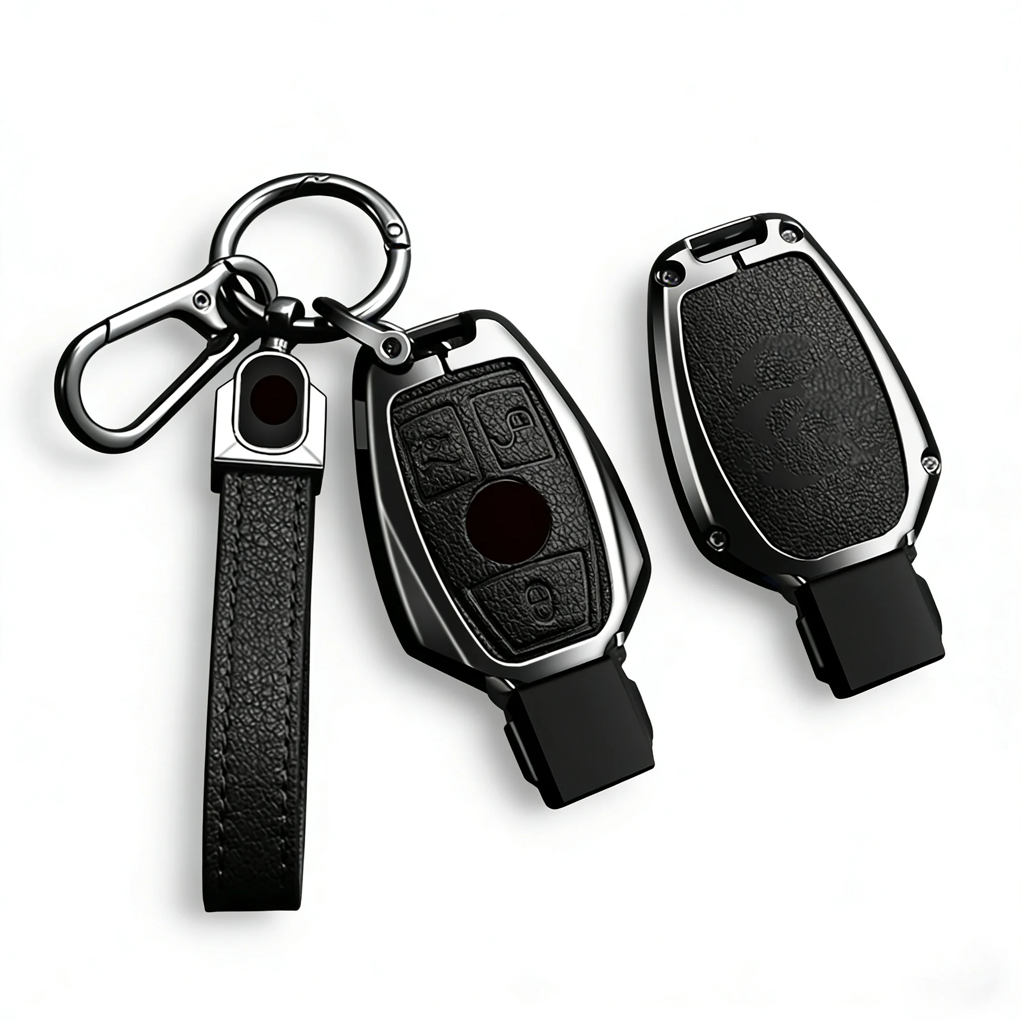 Boîtier de clé télécommande en alliage de zinc à 2/3 boutons, compatible avec Mercedes-Benz ABGR Level GLA, GLK W176, W204, W251, W463, accessoire porte-clés