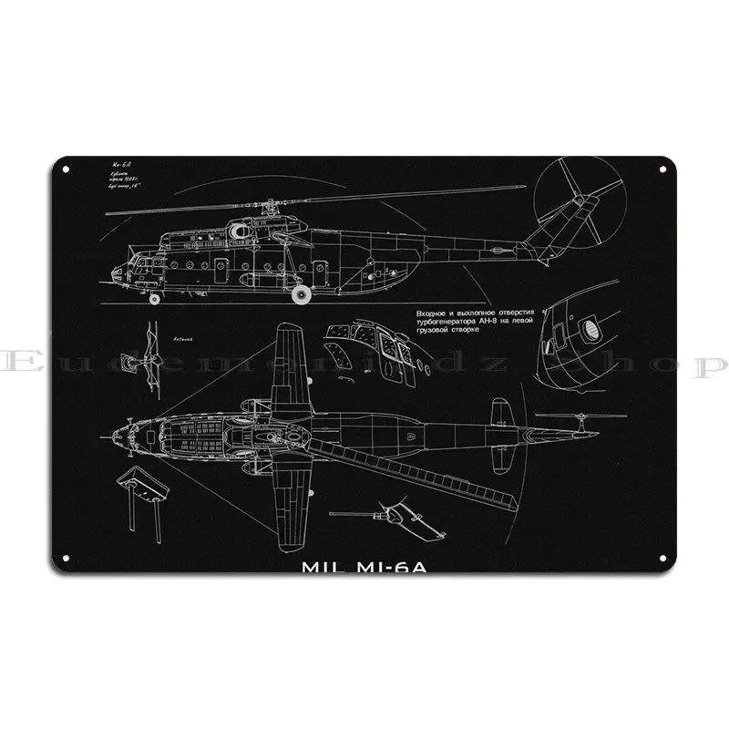 Mil Mi 6a Metal Plaque Poster Wall Decor Club Designs Cave Pub Tin Sign Poster