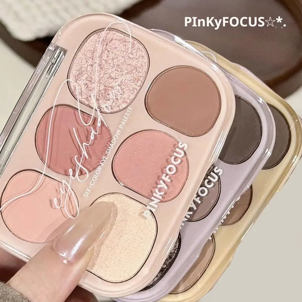 6 Colors Matte Eyeshadow Blush Powder Palette New Sweet Warm Earth Tone Natural Pearl Eye Shadow Daily Portable Beauty Makeup