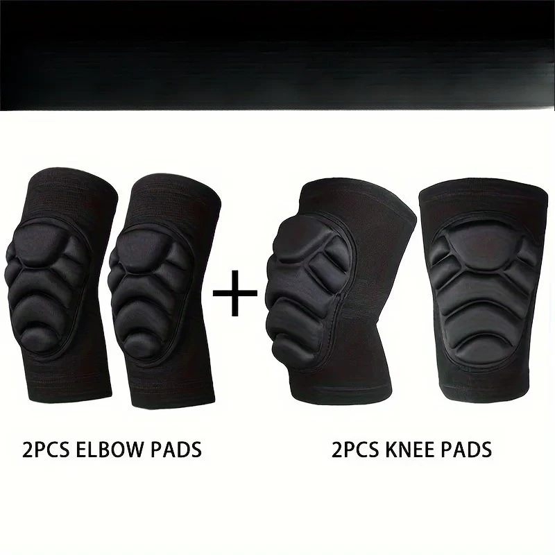 مجموعة وسادات الكوع مكونة من 4 قطع للرياضة، أشرطة سميكة قابلة للتعديل غير قابلة للانزلاق، معدات واقية للكرة الطائرة وكرة السلة #3