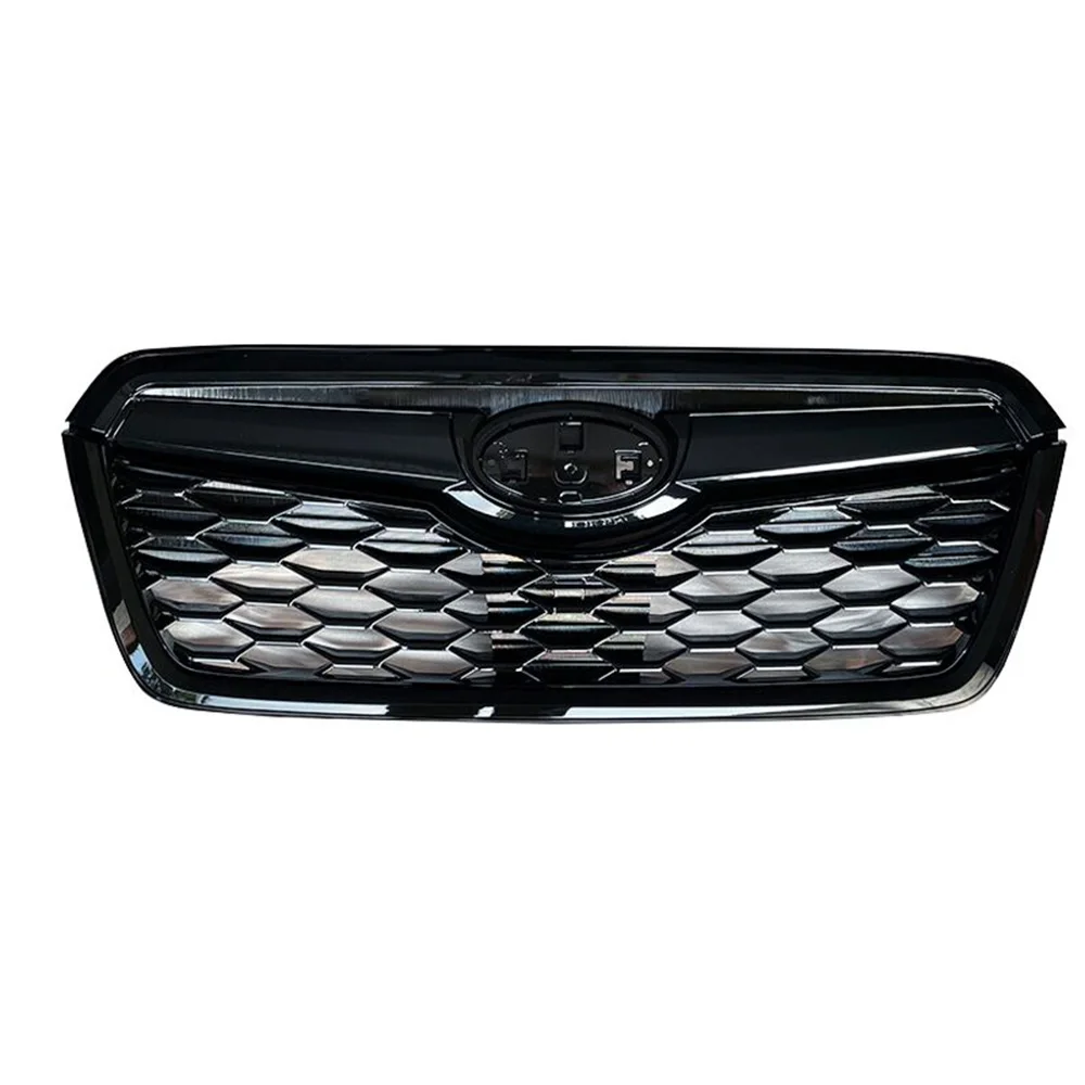 Abs Sport X-Break Style Front Grill Mesh Kit Upper-Lower GLoss Black For Subaru Forester 2019-2021 Upper Bumper Grille Grills