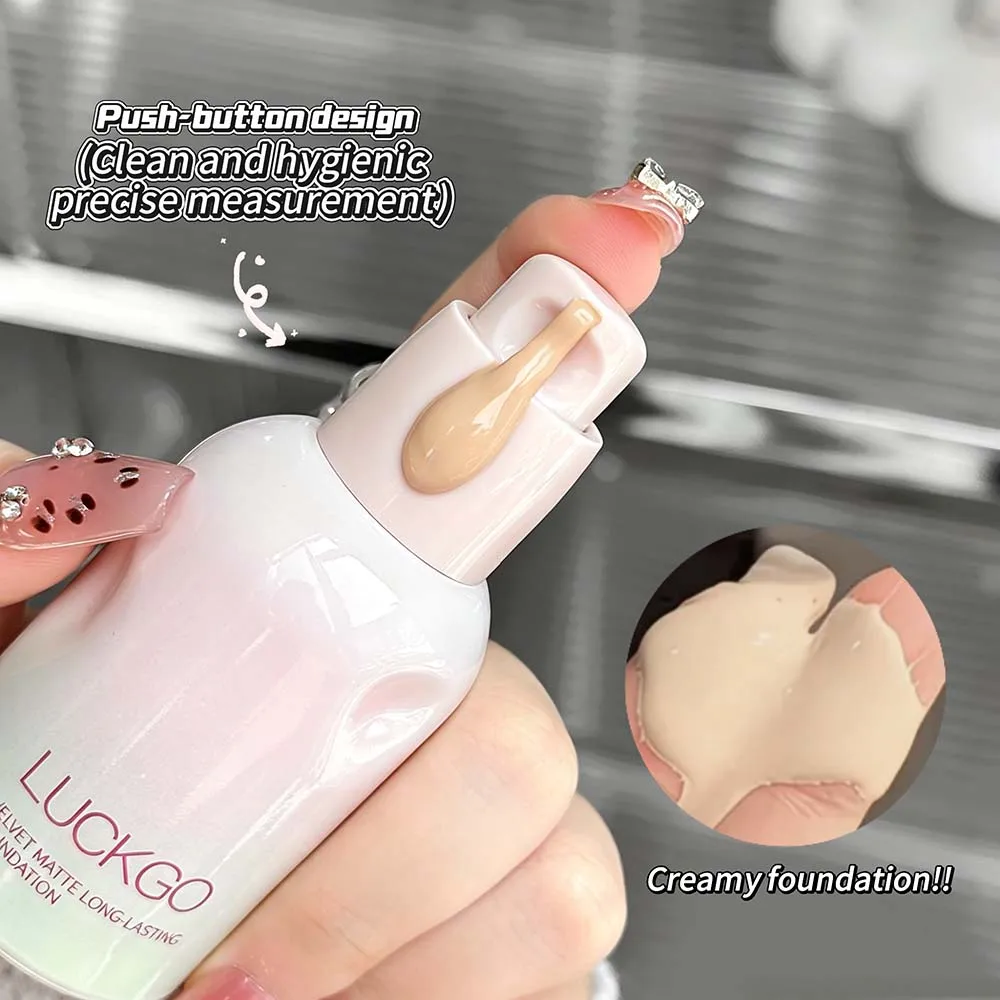 1 Pcs Natural Smooth Creamy Liquid Foundation Long Lasting Waterproof Even Skin Concealer Face Liquid Foundation Makeup Cosmetic