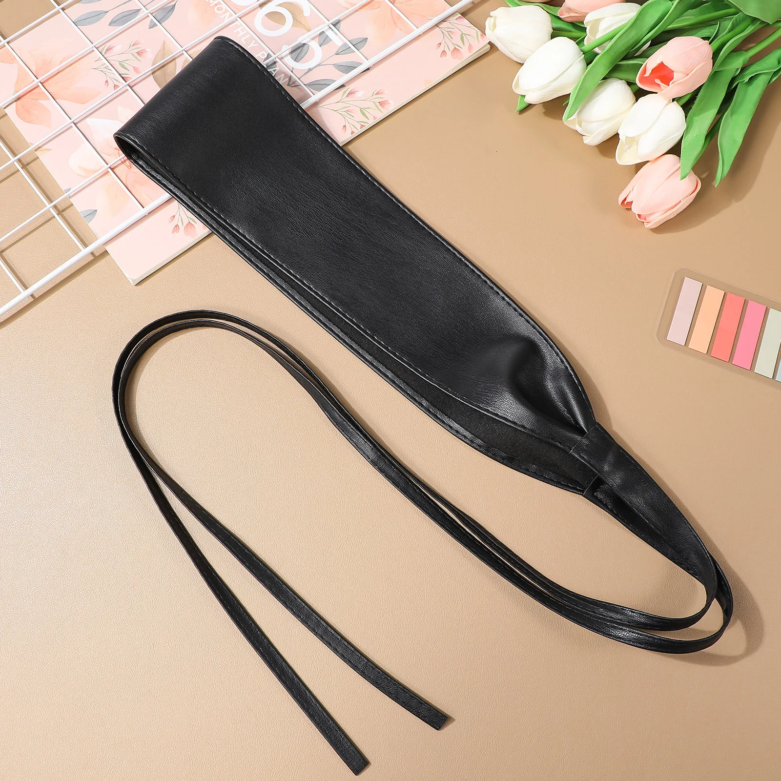 

PU Belt Wide Cinch Black Ladies Corset Adjustable Length Women Dress Belt Stylish Accessories waist belt for women wrap