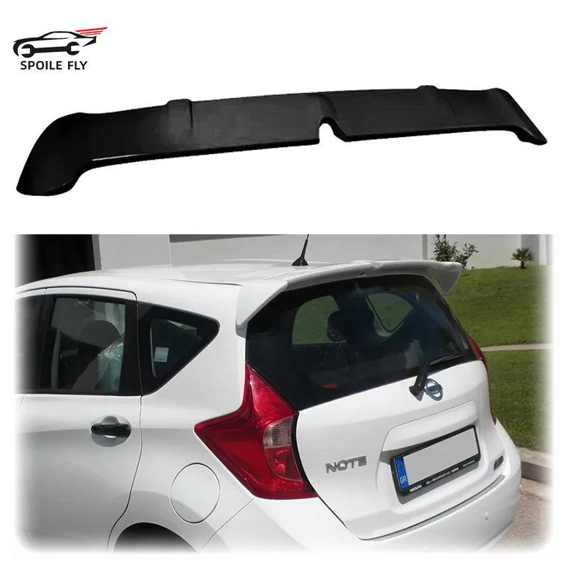 2012 To 2018 For Nissan Versa Note E12 Hatchback Rear Roof Spoiler Wing Lip Body Kit High Quality Glossy Black ABS