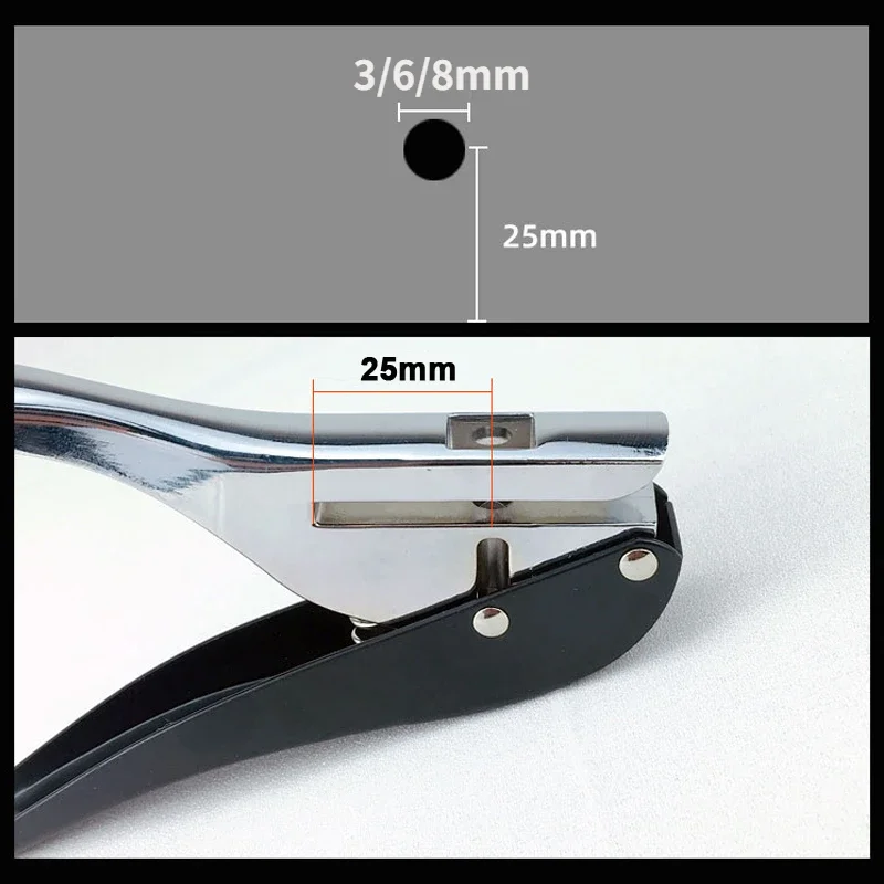 Manual Edge Band Puncher Plier 3/6/8/10mm Hole Card Punching Tool for Plastic Sheet Paper PVC ABS Opener Nail Hole Masking Plier