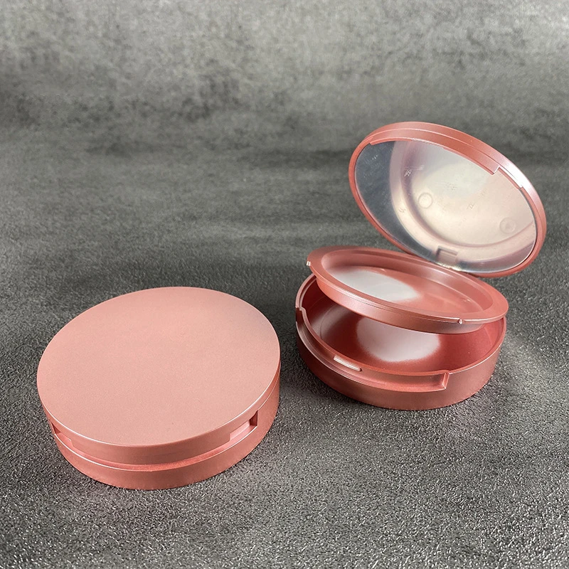 Rouge Box Portable Empty Compact Powder Container Makeup Packaging High Light Powder Compact DIY Blush Box With Mirror