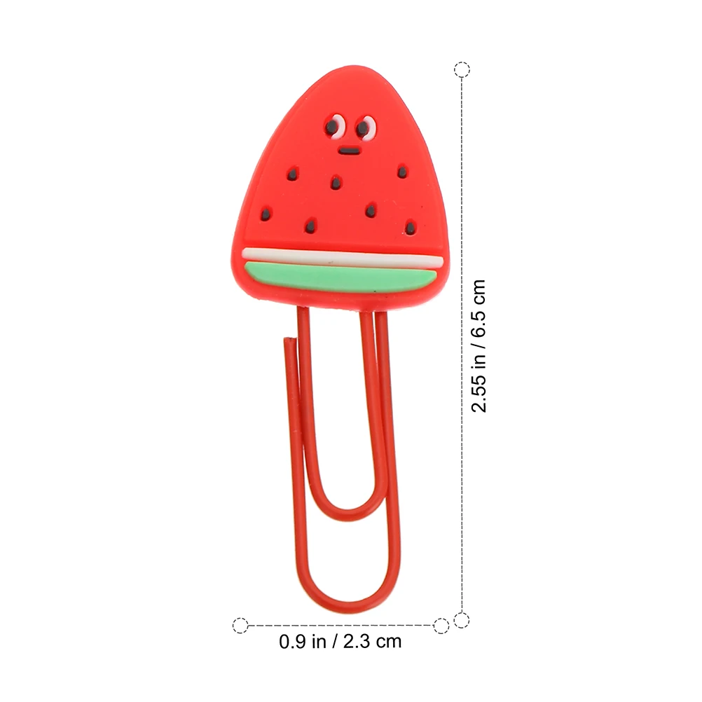 

8Pcs Unique Watermelon Paper Clips Cute Fruit Shaped Clips for Calendars Notebooks Fruit Paper Clip Cute Paperclips
