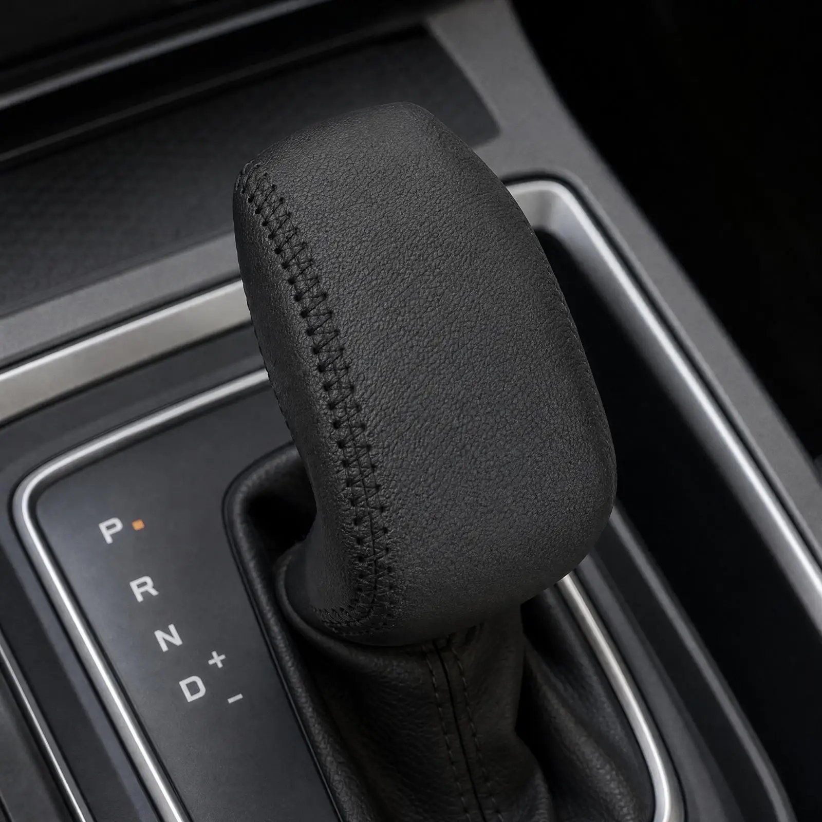 Car Gear Shift Knob Cover Leather Automatic Selector Sleeve Hand Stitched Fit for Vehicle First Layer Cowhide Protective