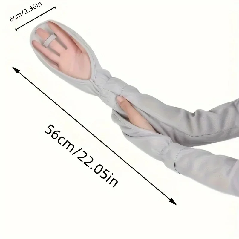 Sunscreen Ice Sleeve Gloves Horseshoe Sleeves Loose Arm Protection UV Resistant Ice Silk Sleeves for Women's Summer Driving Gear - view 6